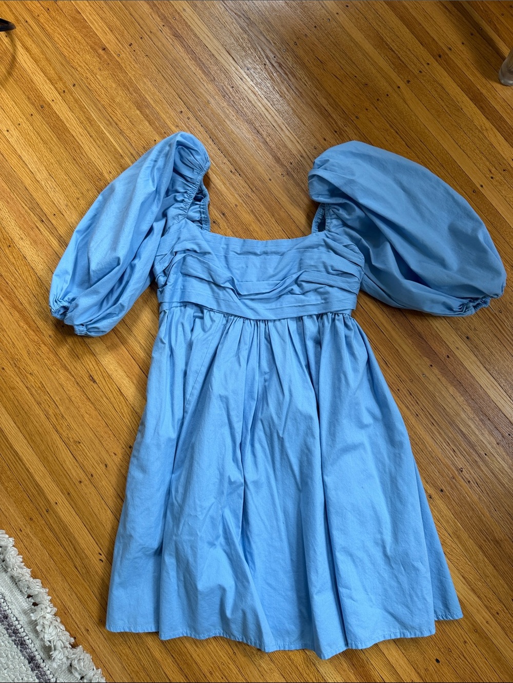 Abercrombie and Fitch Blue Puff Sleeve Mini Dress